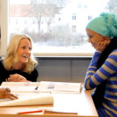 17 February: Crown Princess Mette-Marit visits the Sjefsgården adult education centre (Photo: Ned Alley / Scanpix)